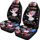 Beautiful Autism Baby Elephant With Flower Car Seat Covers (Set Of 2) interestprint