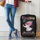 Beautiful Autism Baby Elephant With Flower Luggage Cover interestprint
