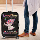 Beautiful Autism Baby Elephant With Flower Luggage Cover interestprint
