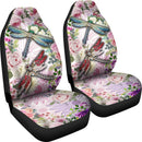 Beautiful Dragonfly Flower Car Seat Covers Set Of 2