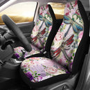 Beautiful Dragonfly Flower Car Seat Covers Set Of 2