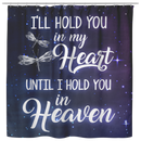 Beautiful Dragonfly Shower Curtains I'll Hold You In My Heart Until I Hold You In Heaven Bathro Decor