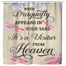Beautiful Dragonfly Shower Curtains Visitor From Heaven Bathroom Decor