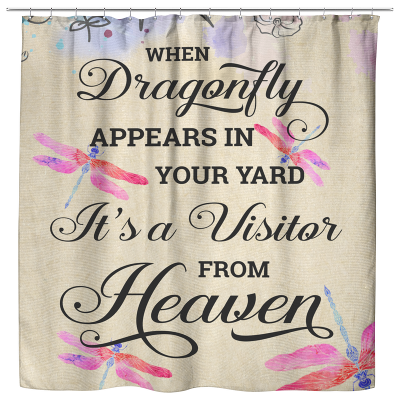 Beautiful Dragonfly Shower Curtains Visitor From Heaven Bathroom Decor