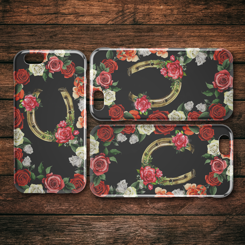 Beautiful Flower And Lucky Horse iPhone Case