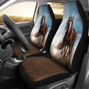 Beautiful Painting Of Horse Riding Car Seat Covers (Set Of 2)