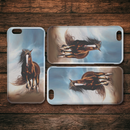 Beautiful Painting Of Horse Riding iPhone Case