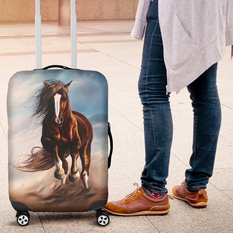 Beautiful Painting Of Horse Riding Luggage Cover interestprint
