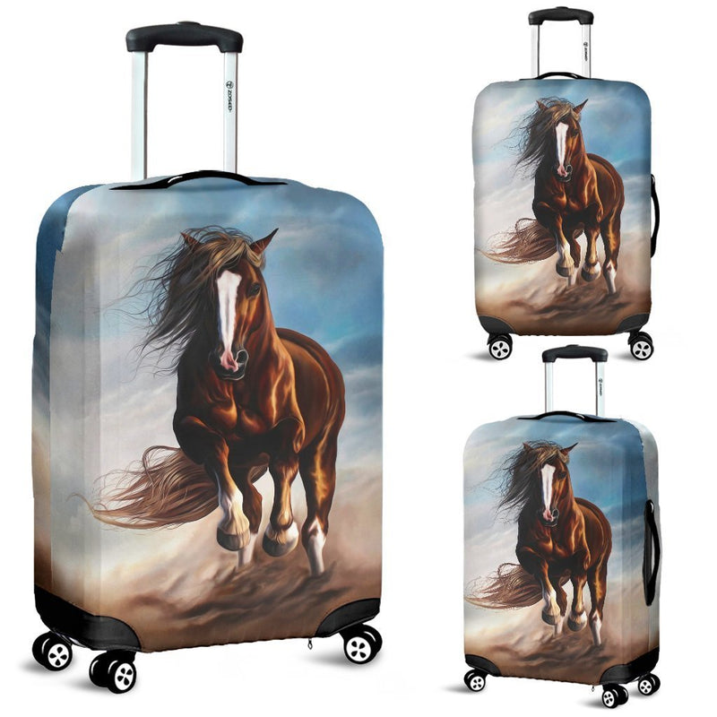 Beautiful Painting Of Horse Riding Luggage Cover interestprint