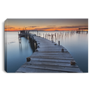 Beautiful Sunset On Old Wood Pier Color Canvas For Living Room Family - CANLA75 - CustomCat