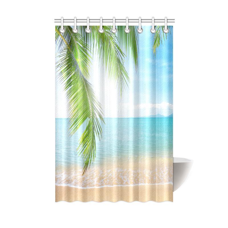 Beautiful View of The Beach - Waterproof Shower Curtain