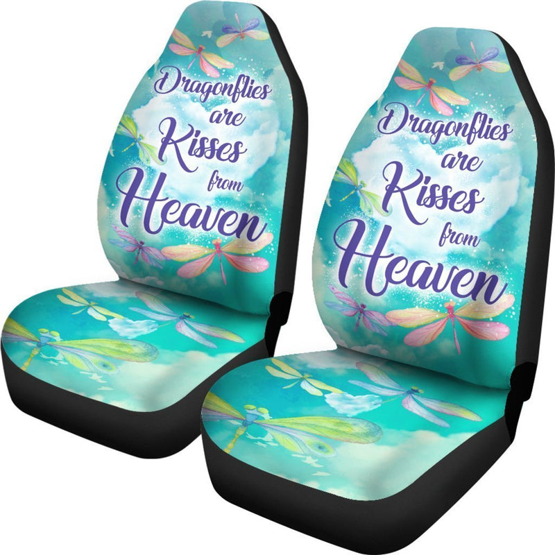 Beautiful Watercolor Dragonfly Kisses Car Seat Covers (Set Of 2)