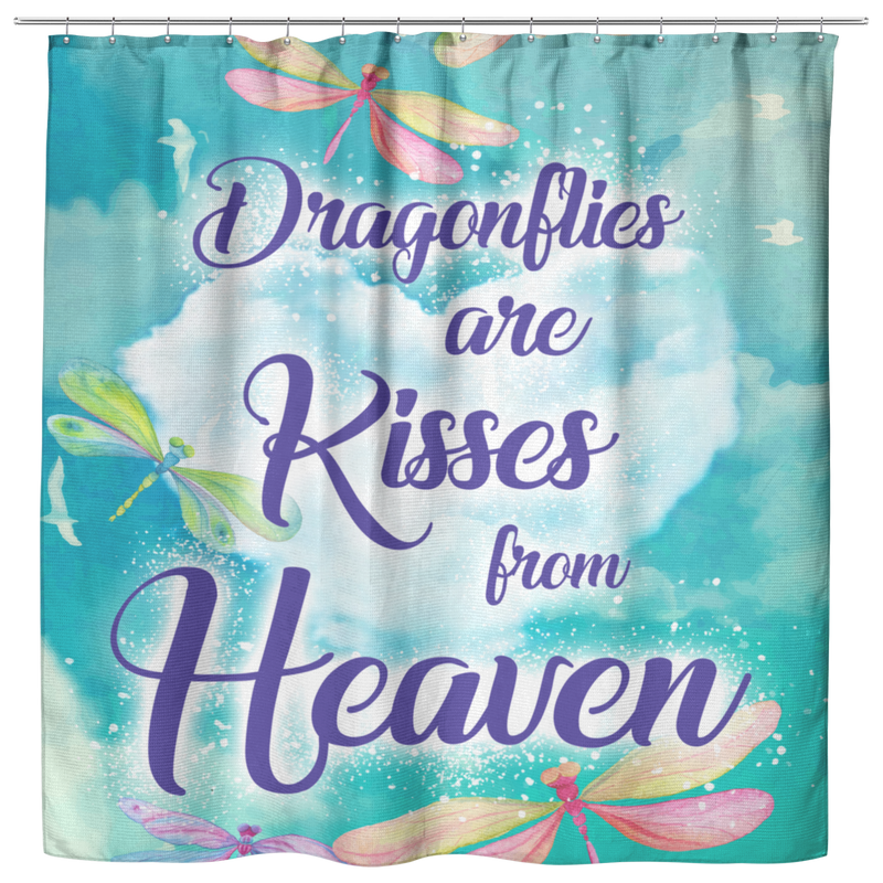 Beautiful Watercolor Dragonfly Shower Curtains Dragonflies Are Kisses From Heaven Bathroom Decor