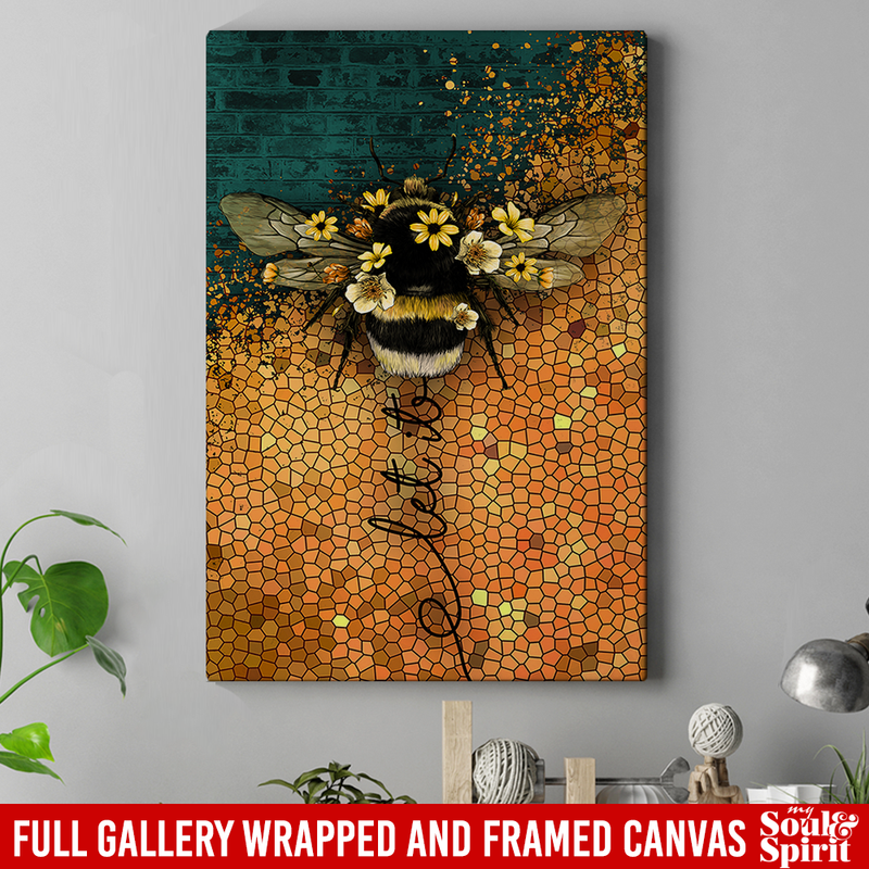 Bee Canvas - Let It Be Bee Canvas Wall Art Decor Bee - CANPO75 - CustomCat