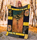 Bee Let It Be Sunflowers Fleece Blanket interestprint