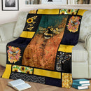 Bee Let It Be Sunflowers Fleece Blanket interestprint