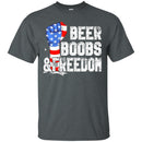 BEER BOOBS and FREEDOM Funny T-shirts CustomCat