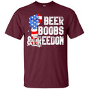 BEER BOOBS and FREEDOM Funny T-shirts CustomCat