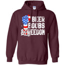BEER BOOBS and FREEDOM Funny T-shirts CustomCat