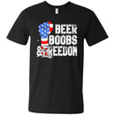 BEER BOOBS and FREEDOM Funny T-shirts CustomCat