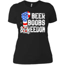 BEER BOOBS and FREEDOM Funny T-shirts CustomCat