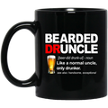 Beer Coffee Mug Bearde Druncle Like A Normal Uncle Only Drunker Beautiful Exceptional 11oz - 15oz Black Mug CustomCat