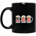 Beer Coffee Mug Beer American Flag 4th July Day 11oz - 15oz Black Mug CustomCat