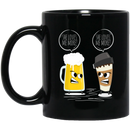 Beer Coffee Mug Beer And Coffee She Loves Me More Funny Art 11oz - 15oz Black Mug CustomCat