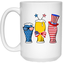 Beer Coffee Mug Beer Flag American 4th July Day 11oz - 15oz White Mug CustomCat