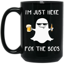 Beer Coffee Mug Beer I'm Just Here For The Boos Drinking Lovers 11oz - 15oz Black Mug CustomCat