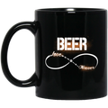 Beer Coffee Mug Beer Love Forever 11oz - 15oz Black Mug CustomCat