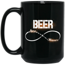 Beer Coffee Mug Beer Love Forever 11oz - 15oz Black Mug CustomCat