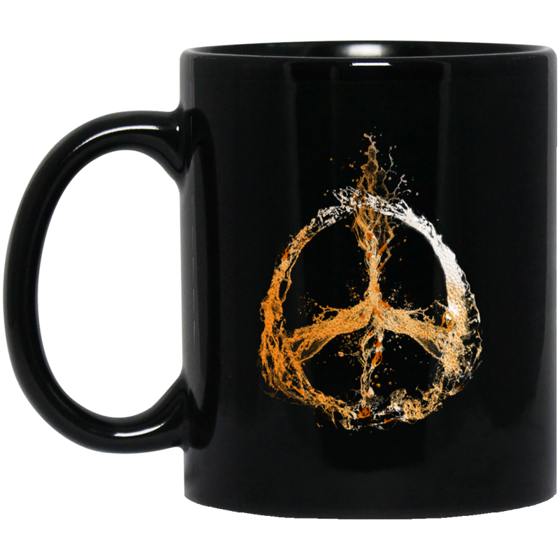 Beer Coffee Mug Beer Peace Lovers 11oz - 15oz Black Mug CustomCat