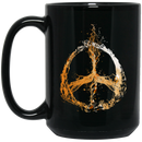 Beer Coffee Mug Beer Peace Lovers 11oz - 15oz Black Mug CustomCat