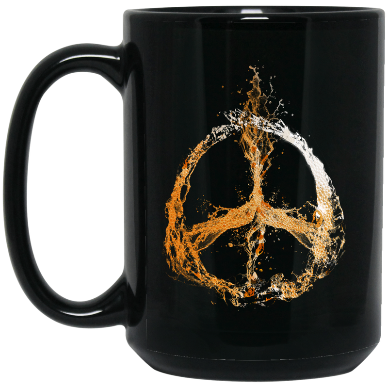 Beer Coffee Mug Beer Peace Lovers 11oz - 15oz Black Mug CustomCat