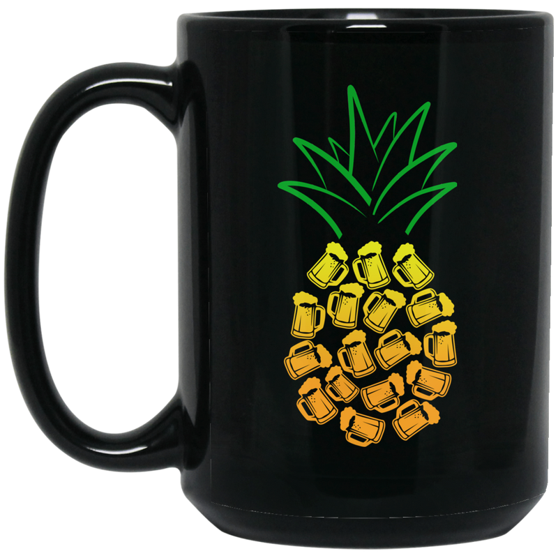 Beer Coffee Mug Beer Pineapple Lovers 11oz - 15oz Black Mug CustomCat