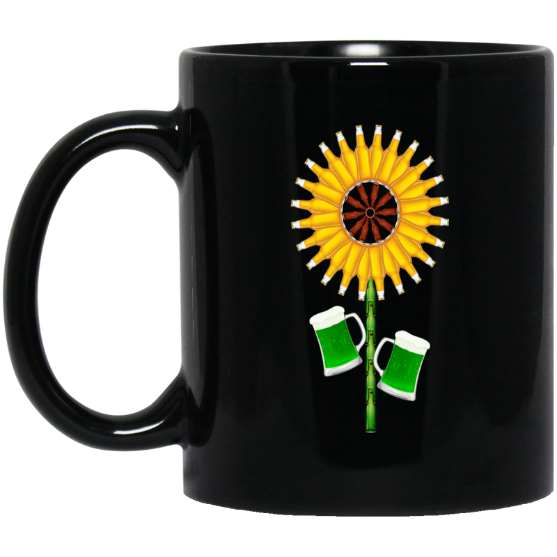 Beer Coffee Mug Beer Sunflower Lovers 11oz - 15oz Black Mug CustomCat