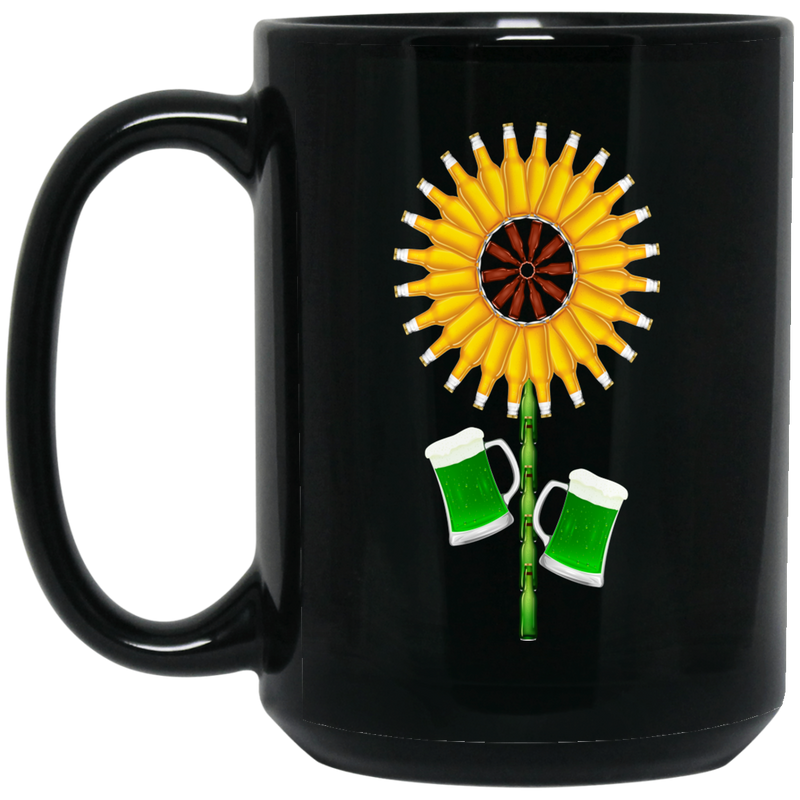 Beer Coffee Mug Beer Sunflower Lovers 11oz - 15oz Black Mug CustomCat