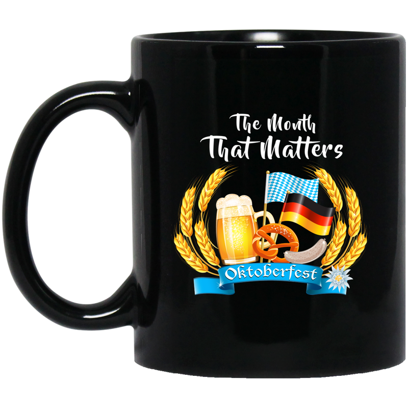 Beer Coffee Mug Beer The Month That Matters Oktoberfest Funny Drinking Lovers 11oz - 15oz Black Mug CustomCat