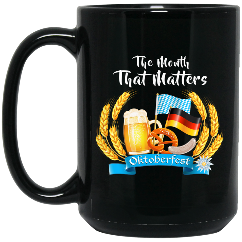 Beer Coffee Mug Beer The Month That Matters Oktoberfest Funny Drinking Lovers 11oz - 15oz Black Mug CustomCat