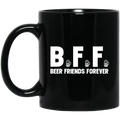 Beer Coffee Mug BFF Beer Friends Forever Drinking Lovers 11oz - 15oz Black Mug CustomCat