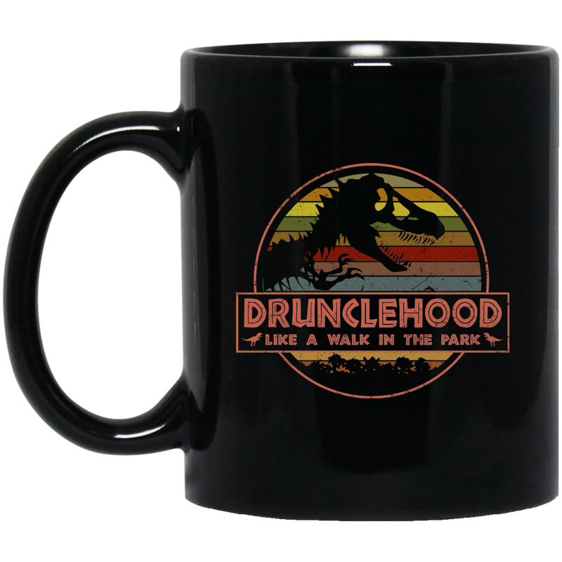 Beer Coffee Mug Drunclehood Like A Walk In The Park 11oz - 15oz Black Mug CustomCat