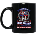 Beer Coffee Mug I Love Beer Beer Loves Me I'm Falling On The Floor Okay Maybe Just One More 11oz - 15oz Black Mug CustomCat