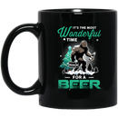 Beer Coffee Mug It's The Most Wonderful Time For A Beer Bigfoot Merry Christmas 11oz - 15oz Black Mug CustomCat