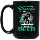 Beer Coffee Mug It's The Most Wonderful Time For A Beer Bigfoot Merry Christmas 11oz - 15oz Black Mug CustomCat