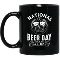 Beer Coffee Mug National Beer Day 11oz - 15oz Black Mug CustomCat