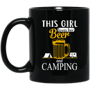 Beer Coffee Mug This Girl Loves Her Beer And Camping Funny Drinking Lovers Gift 11oz - 15oz Black Mug CustomCat