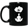 Beer Coffee Mug Yoga Thinking Beer 11oz - 15oz Black Mug CustomCat