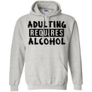 Beer T-Shirt Adulting Requires Alcohol Funny Drinking Lovers Interesting Gift Tee Shirt CustomCat