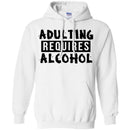 Beer T-Shirt Adulting Requires Alcohol Funny Drinking Lovers Interesting Gift Tee Shirt CustomCat